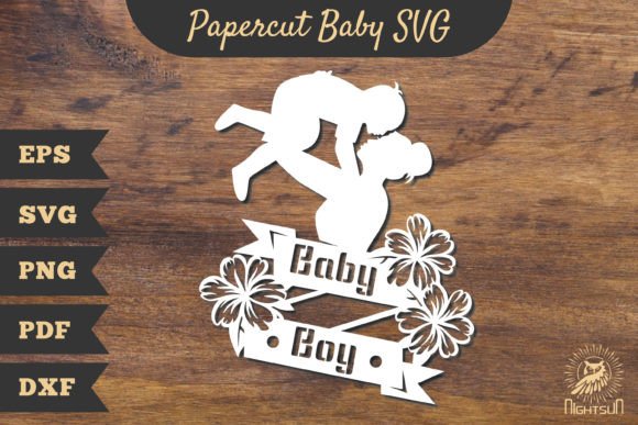 Mom and Baby Boy Papercut SVG 4 Review for Real Embroidery Projects