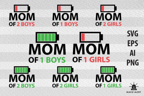 Mom of 2 Boys 2 Battery SVG: A Versatile Graphic Design Asset for Mother’s Day Crafts