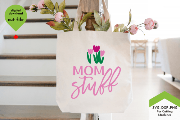 Mom Stuff - Mother’s Day Tote SVG: A Versatile Graphic Design Asset for Crafts