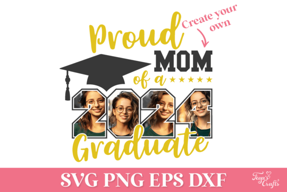 Proud Mom of 2024 Graduate SVG Graphics for Crafts and Local Business Branding