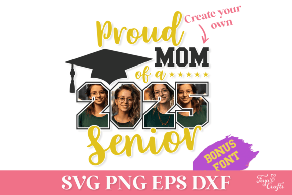Proud Mom of 2025 Senior with Picture Graphics and Crafts Review