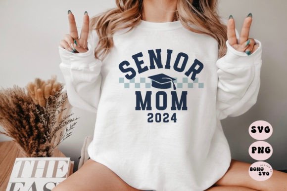 Senior Mom Class of 2024 Grad SVG PNG: A Nostalgic Design Asset for Crafts and Graphics