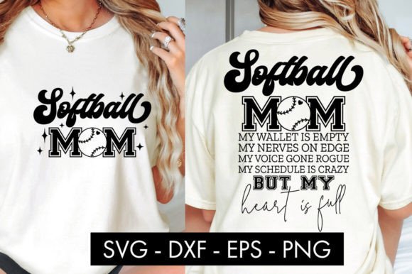 Softball Mom My Wallet Is Empty SVG for Crafts and Graphics