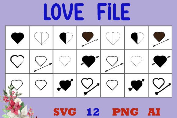 This is Heart Love SVG Cut File 12 PNG: A Versatile Graphic for Crafts and Design Projects